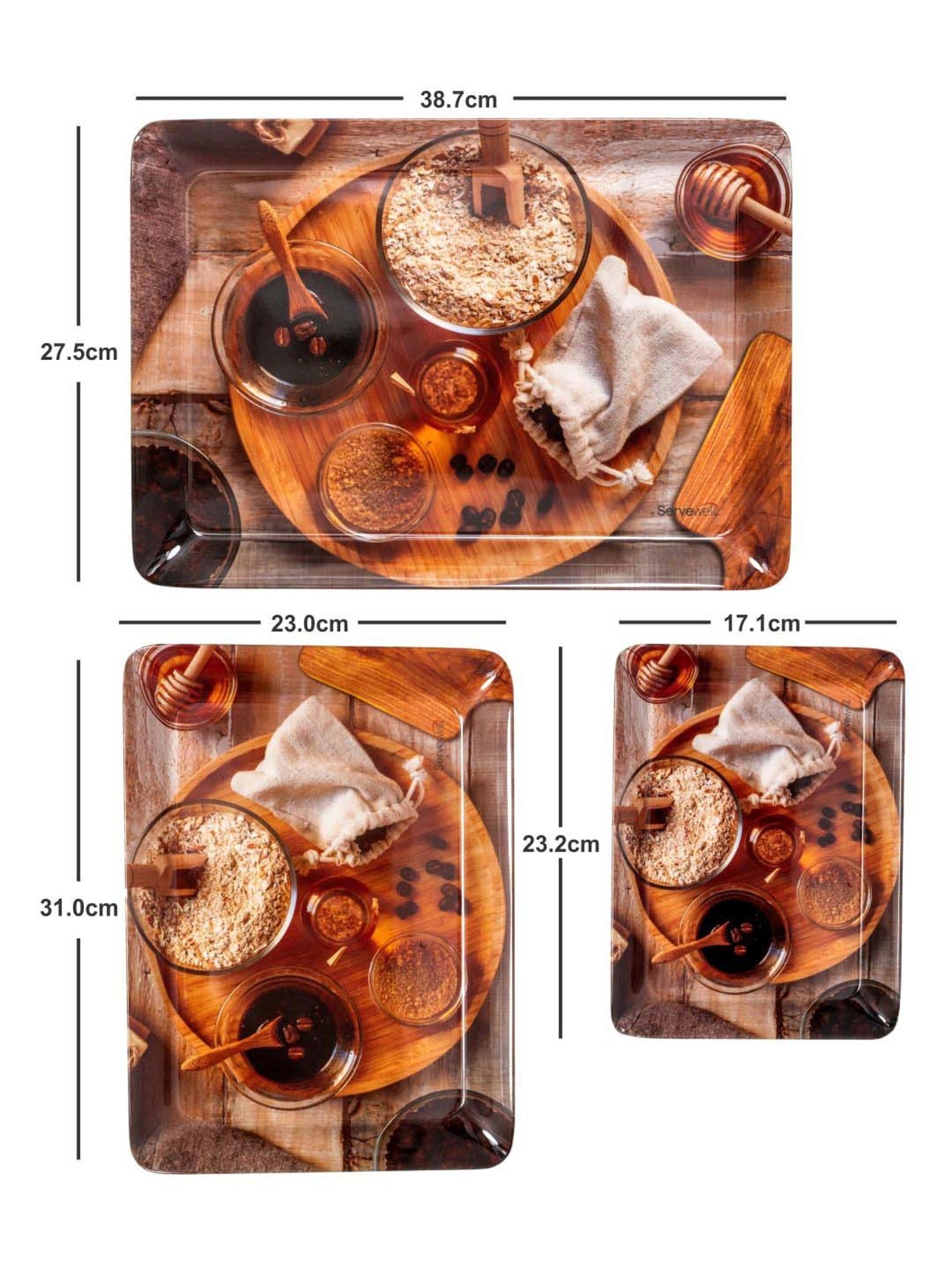 Gibson Home 18" x 24" Ceramic Gracious Rectangular Serving Platter