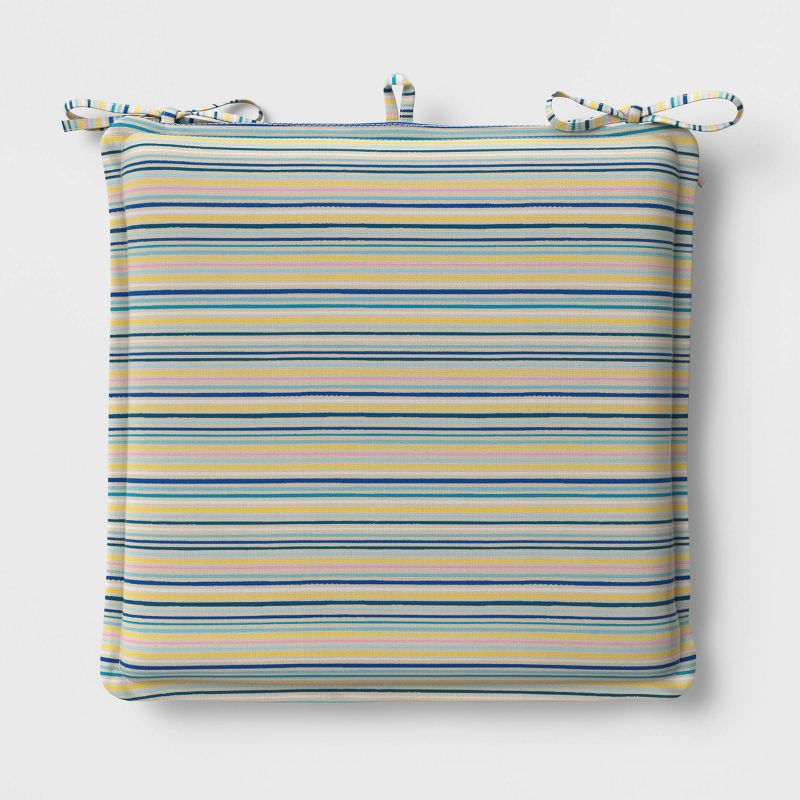 Seat Pad Cushion DuraSeason Fabric™ Joyful Stripe - Opalhouse™