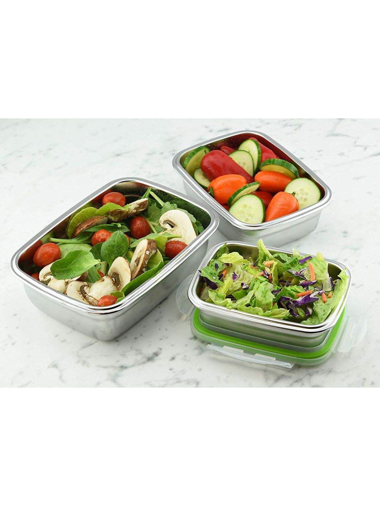 Milton Red Stainless Steel Small Tiffin Box - Set of 2