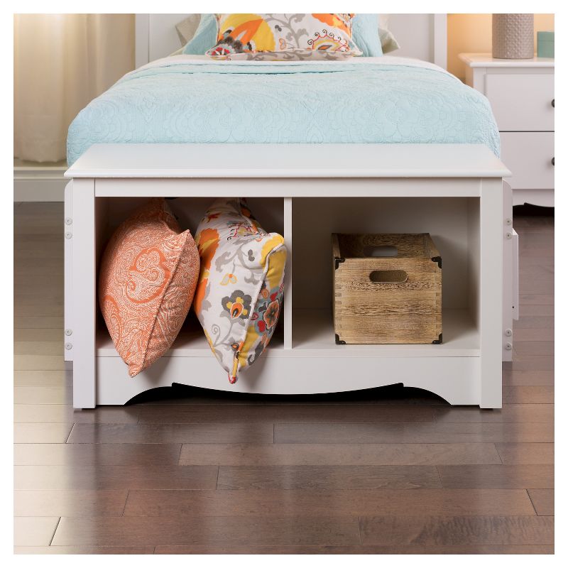 Twin Cubbie Bench White - Prepac