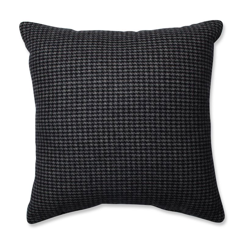 Black/Red Throw Pillow Snowflake (16"x16") - Pillow Perfect