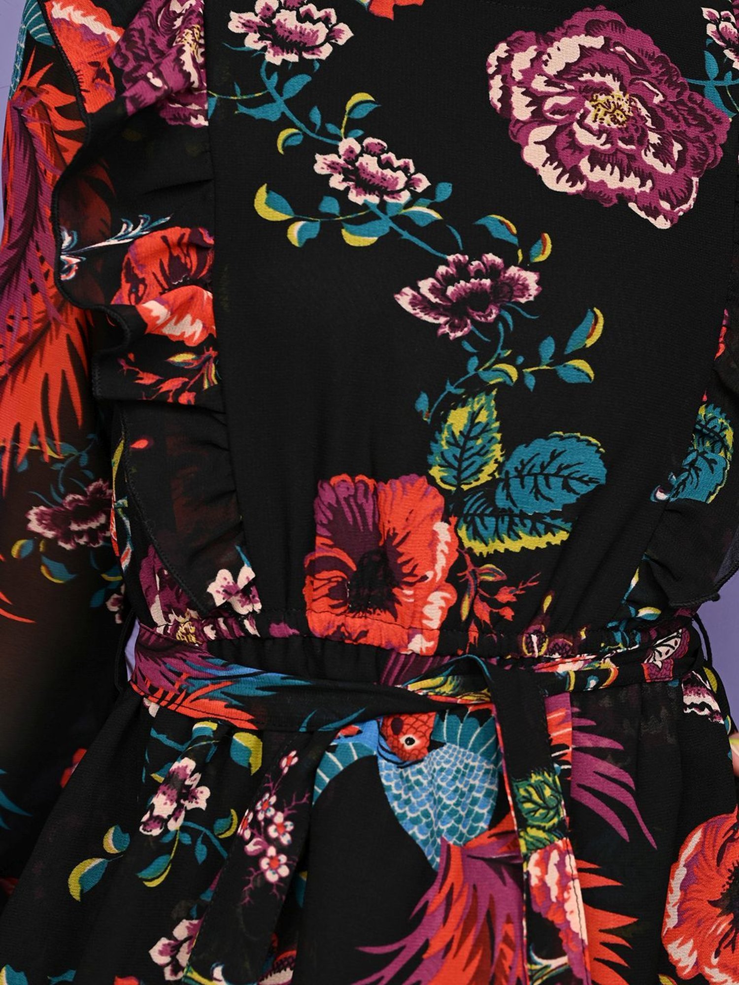 LilPicks Kids Multicolor Floral Print Dress