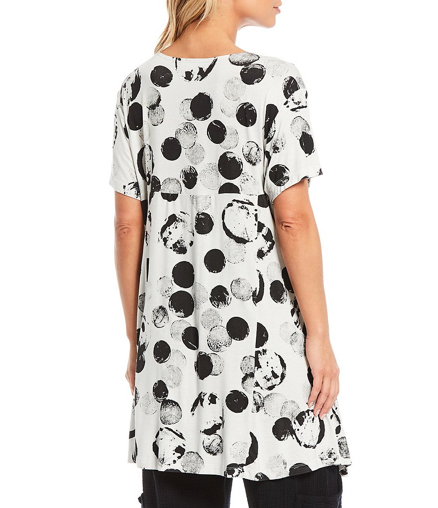 Bryn Walker Mara Short Sleeve Jersey Print Pocket Tunic