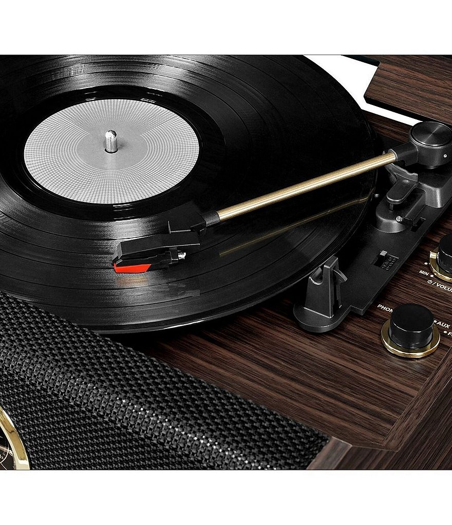 Victrola's 4-in-1 Highland Bluetooth Record Player with 3-Speed Turntable with FM Radio