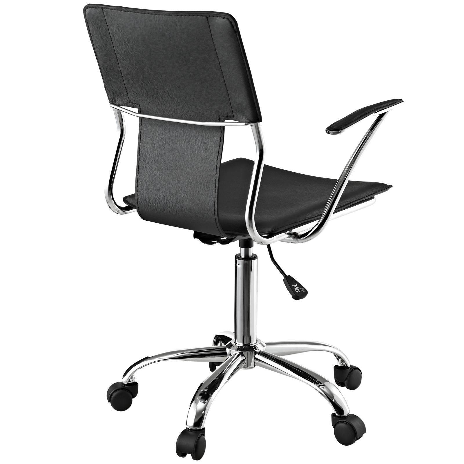 Global Leather Task Chair, Black (8993BK450/550) 