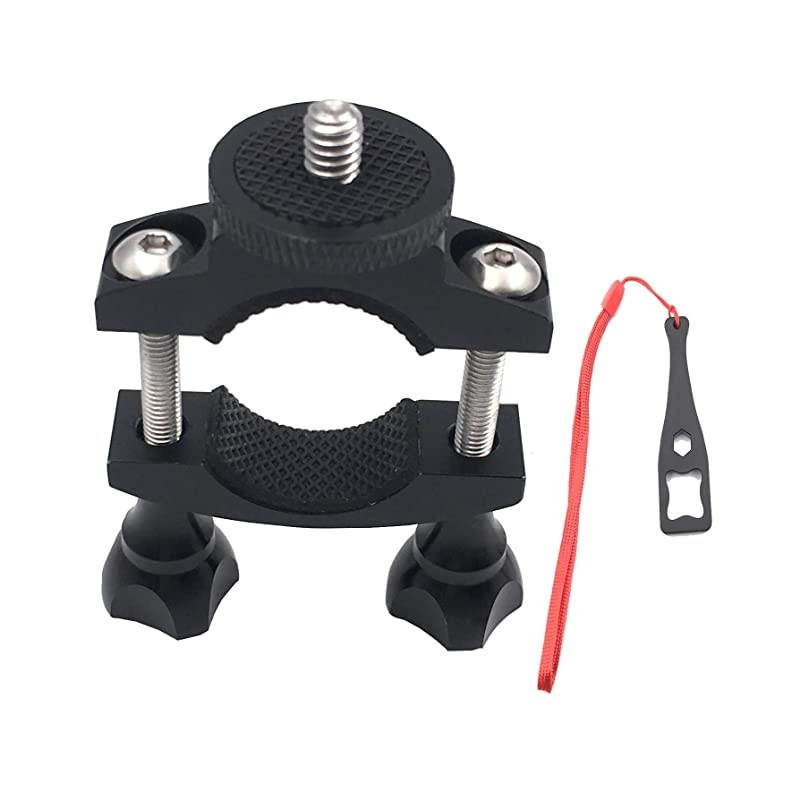 Handlebar Clamp Bicycle Mount Compatible with Insta360 One R and One X and Samsung Gear 360 and Ricoh Theta