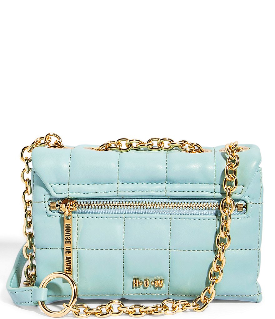 House of Want We Slay Small Quilted Chain Strap Vegan Leather Shoulder Bag