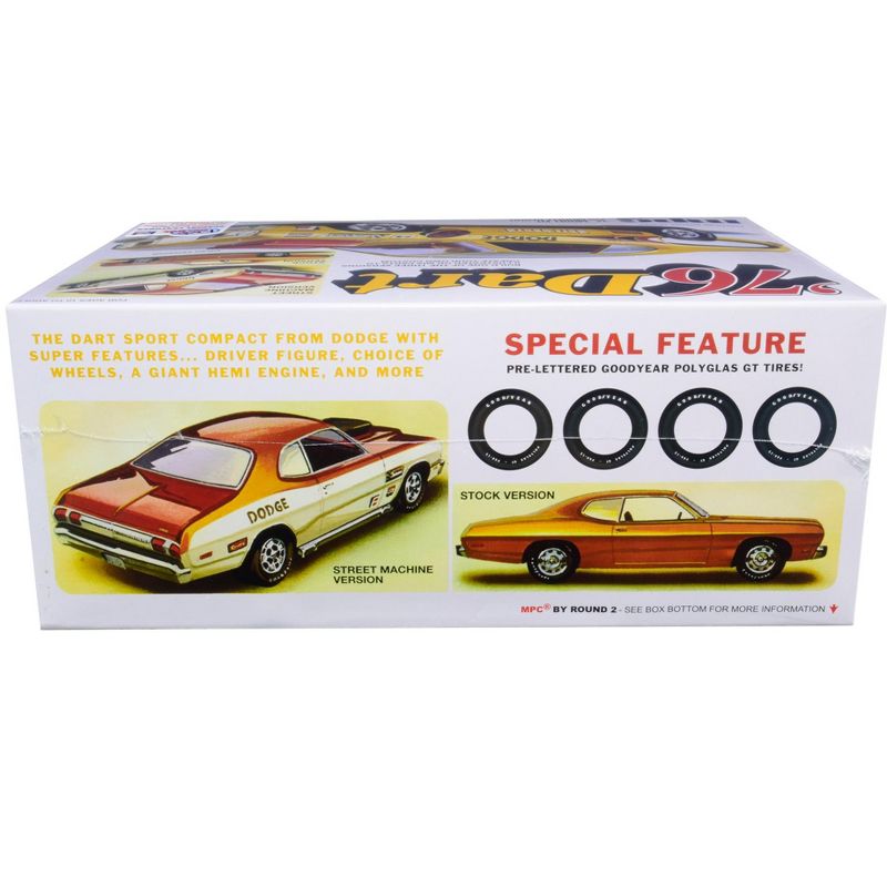 Skill 2 Model Kit 1976 Dodge Dart Sport with Two Figurines 3 in 1 Kit 1/25 Scale Model by MPC