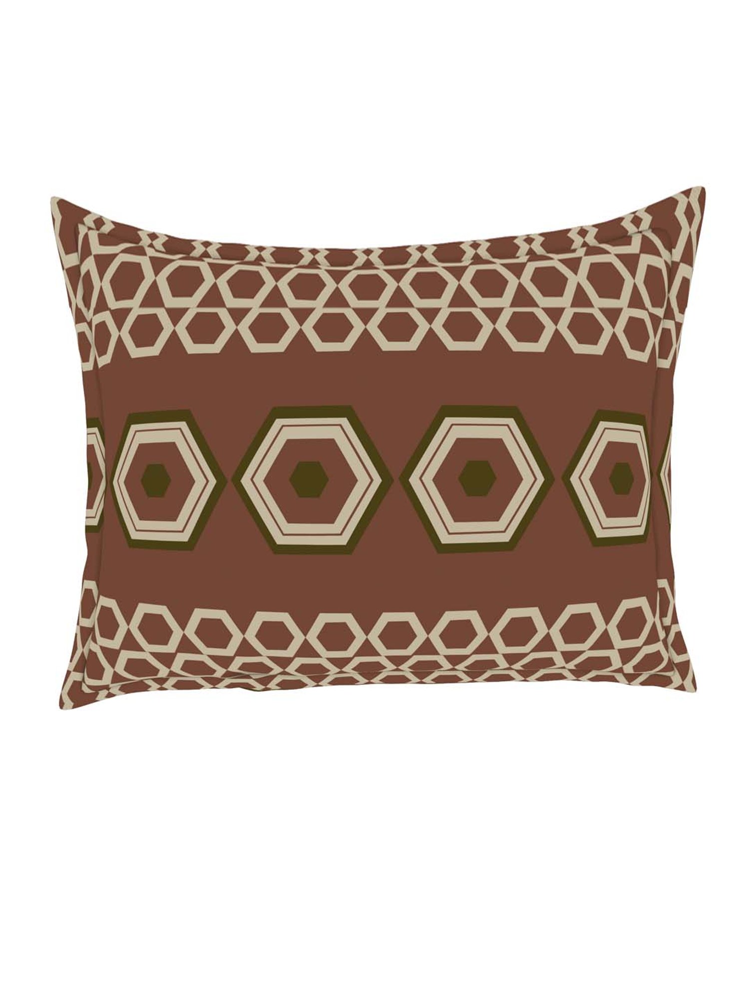 Spaces Atrium Brown Cotton 144 TC Bed Sheet Set