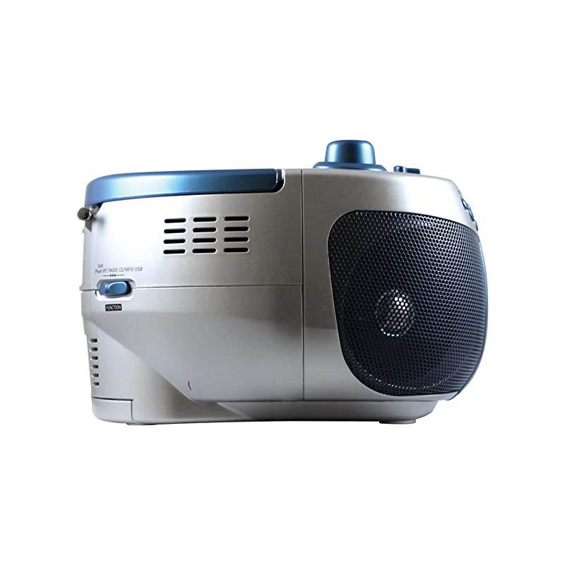 5050ULTRA Educational Boombox Home CD Player Recorder Blue, 12inx9inx6in