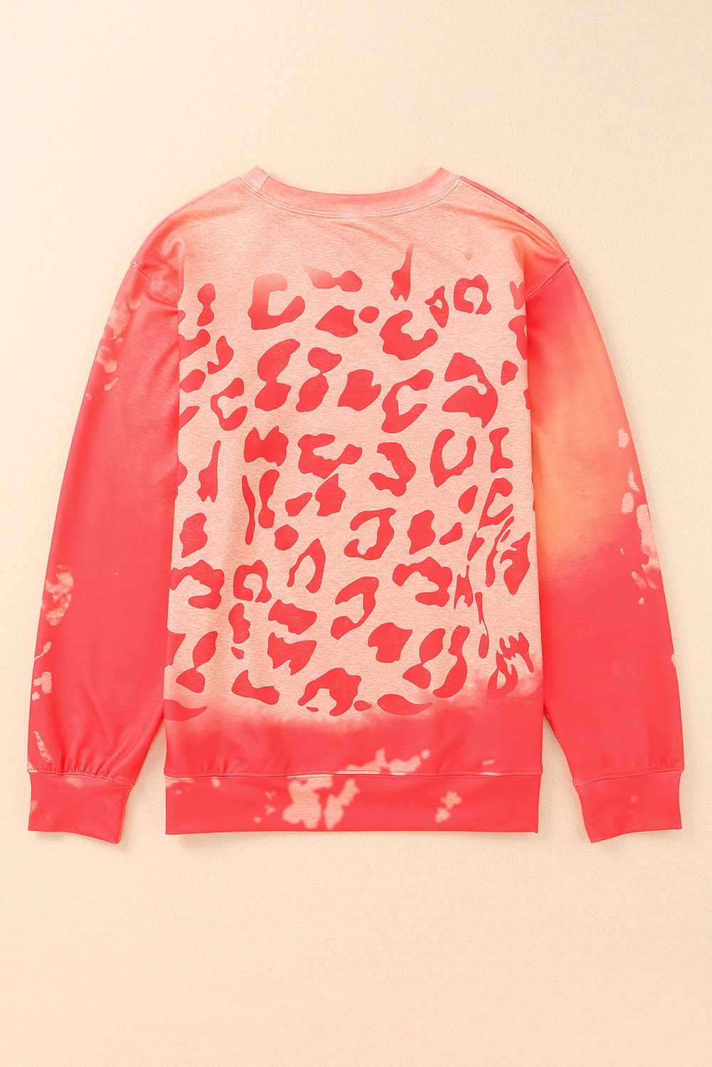 Pink Sequins Candy Cane Round Neck Sweatshirt
