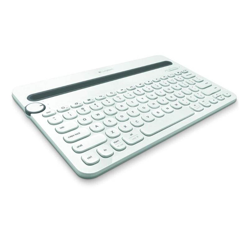 Logitech K480 Bluetooth Multi-Device Portable Keyboard with Phone Holder Slot for Windows Mac OS iOS Android Smart Phone/Tablet