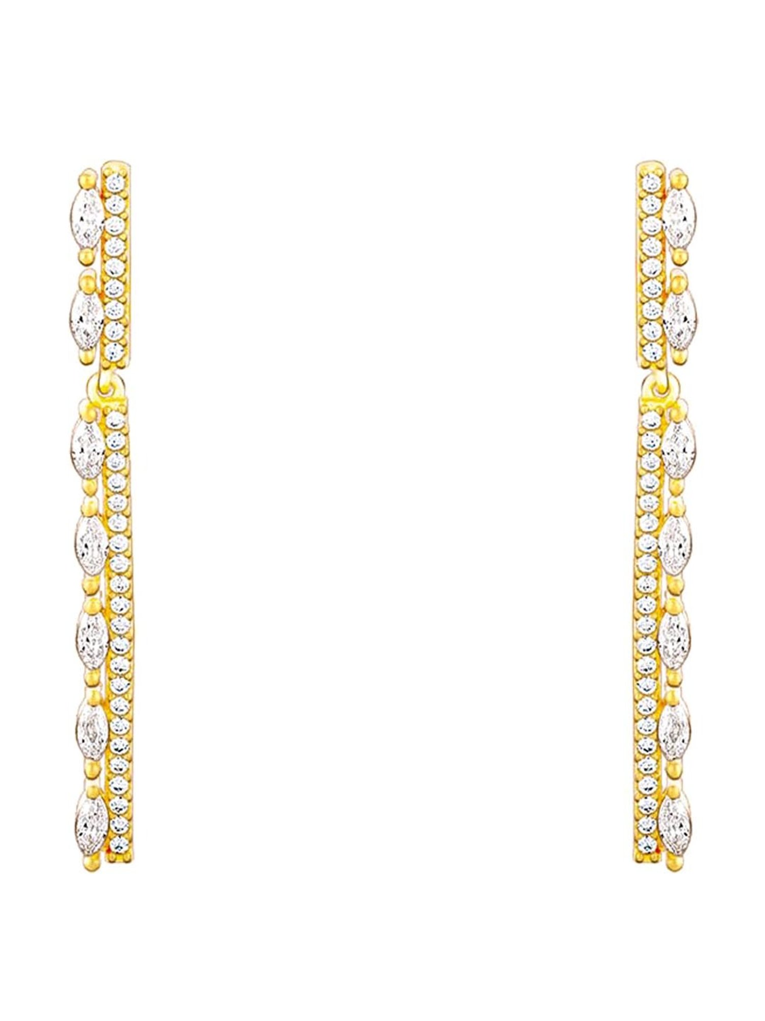 GIVA 92.5 Sterling Silver Zircon Straight Dangler for Women