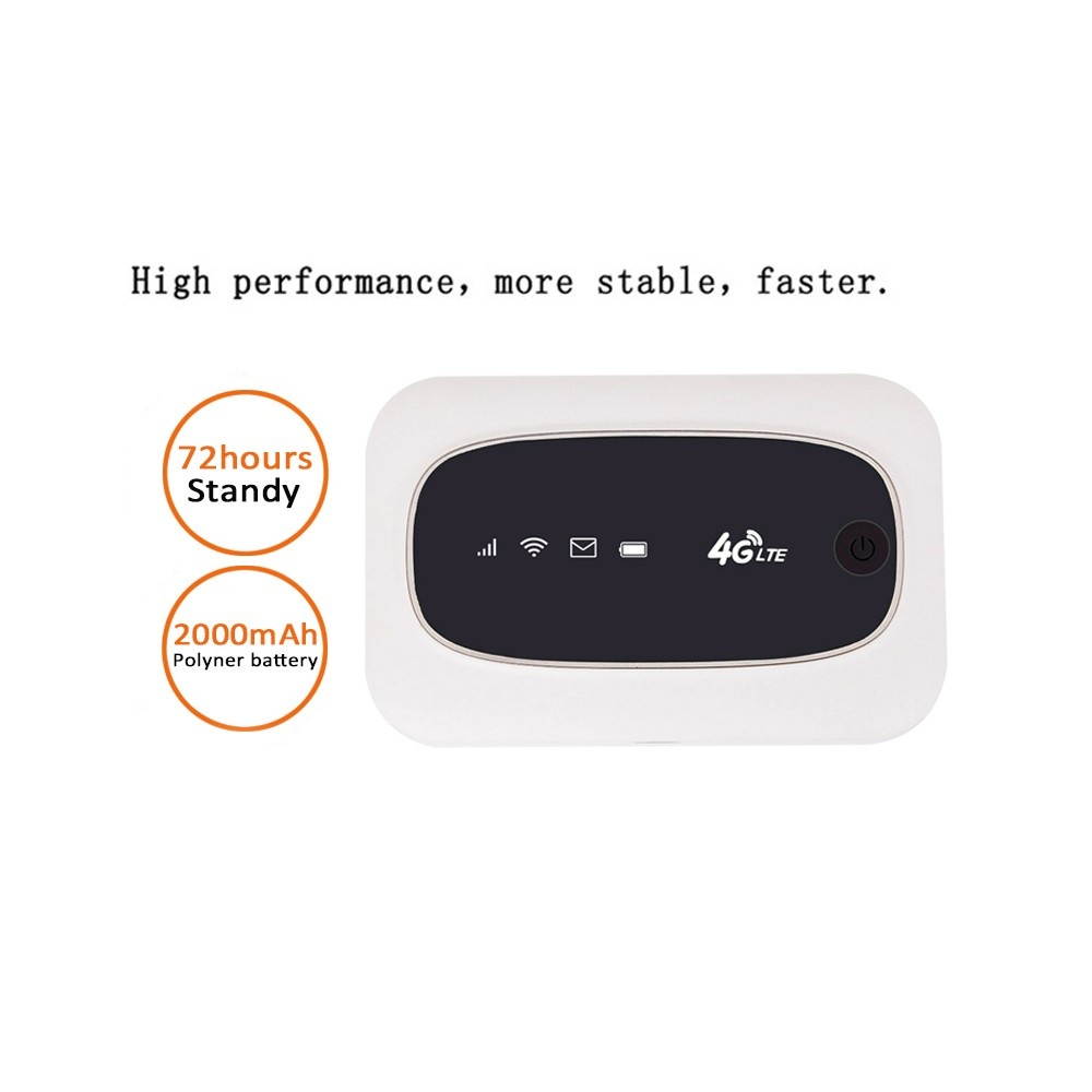 4G LTE CAT4 150M Unlocked Mobile MiFis Portable Hotspot Wireless Wifi Router with SIM Card Slot(Black)