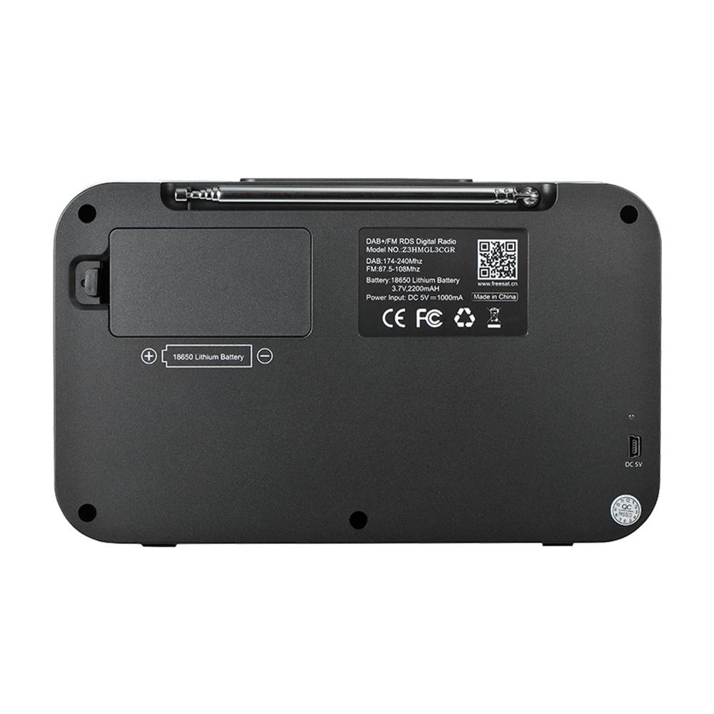 GTmedia Z3 Portable DAB Radio Digital FM Radio USB Rechargeable Battery Powered with Speakers TFT-LCD Screen