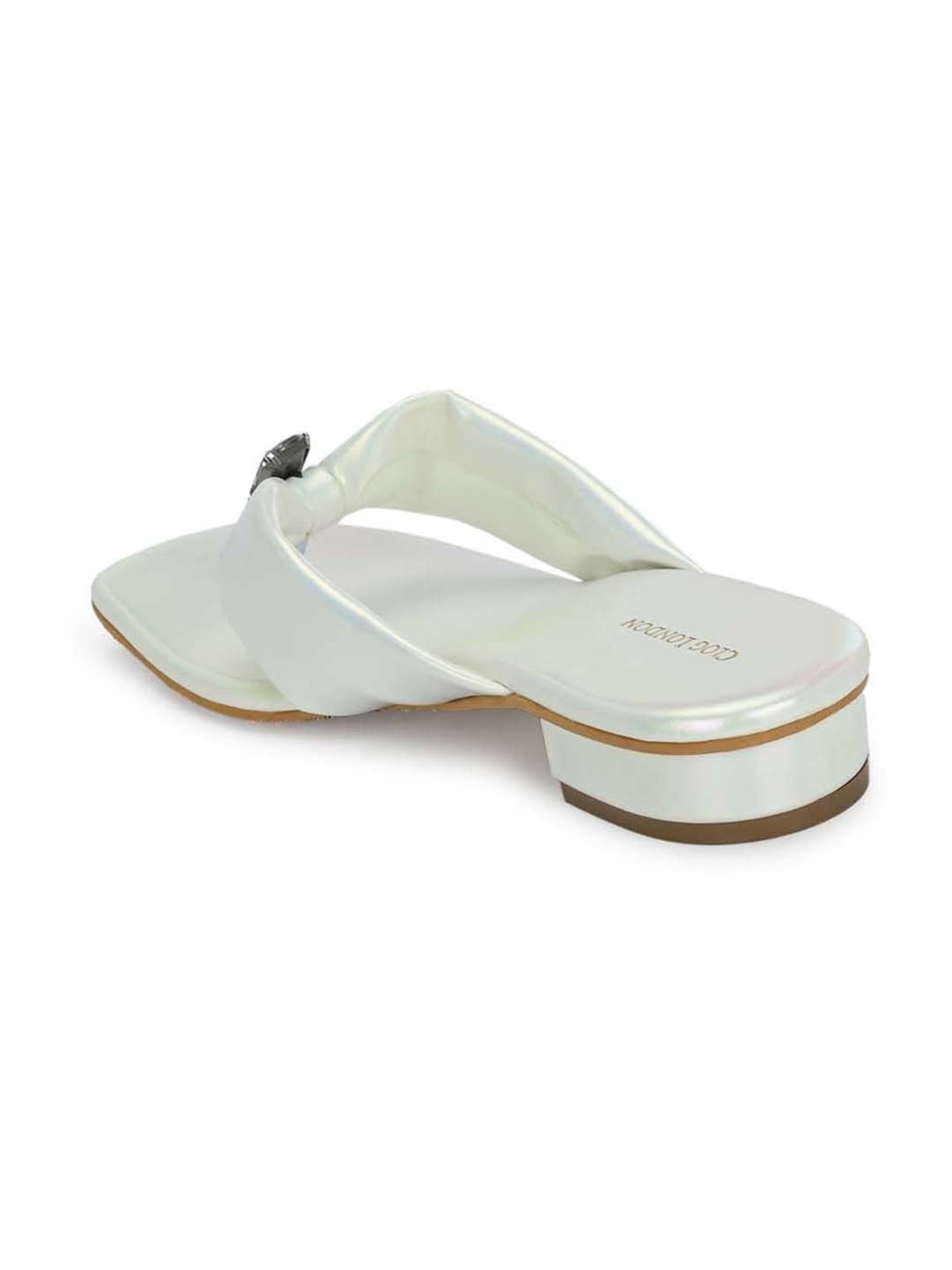 Clog London Women's White Thong Sandals