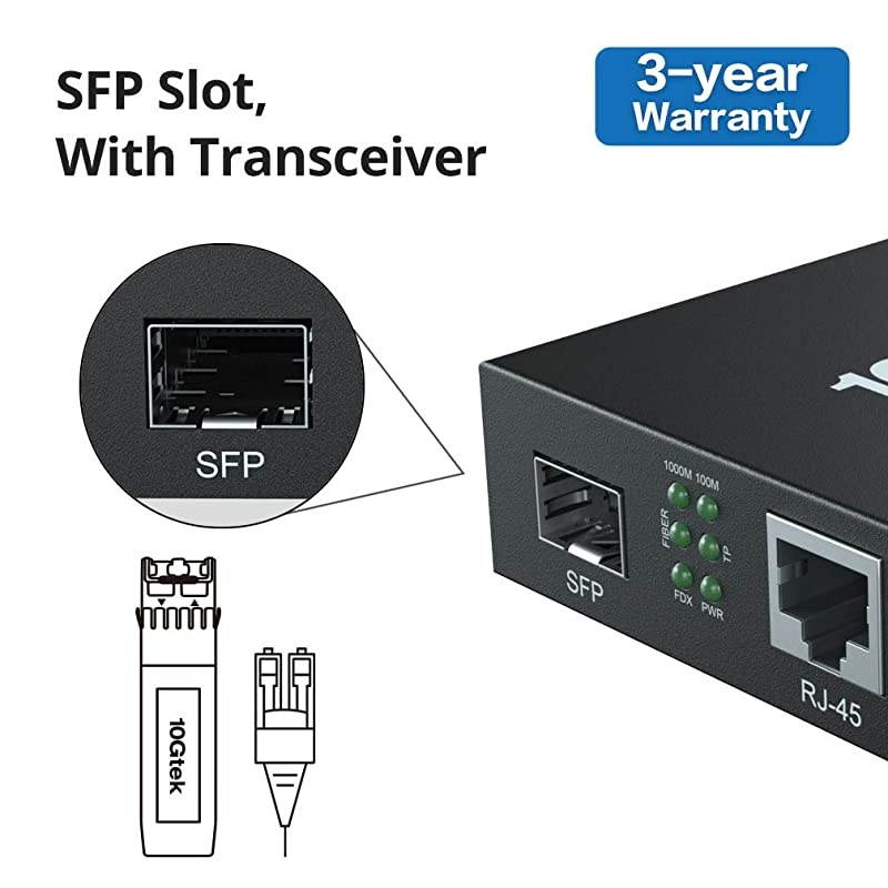 Media Converterkit 4 SFP Slot with a SFP Module SMF 1550nm 80km