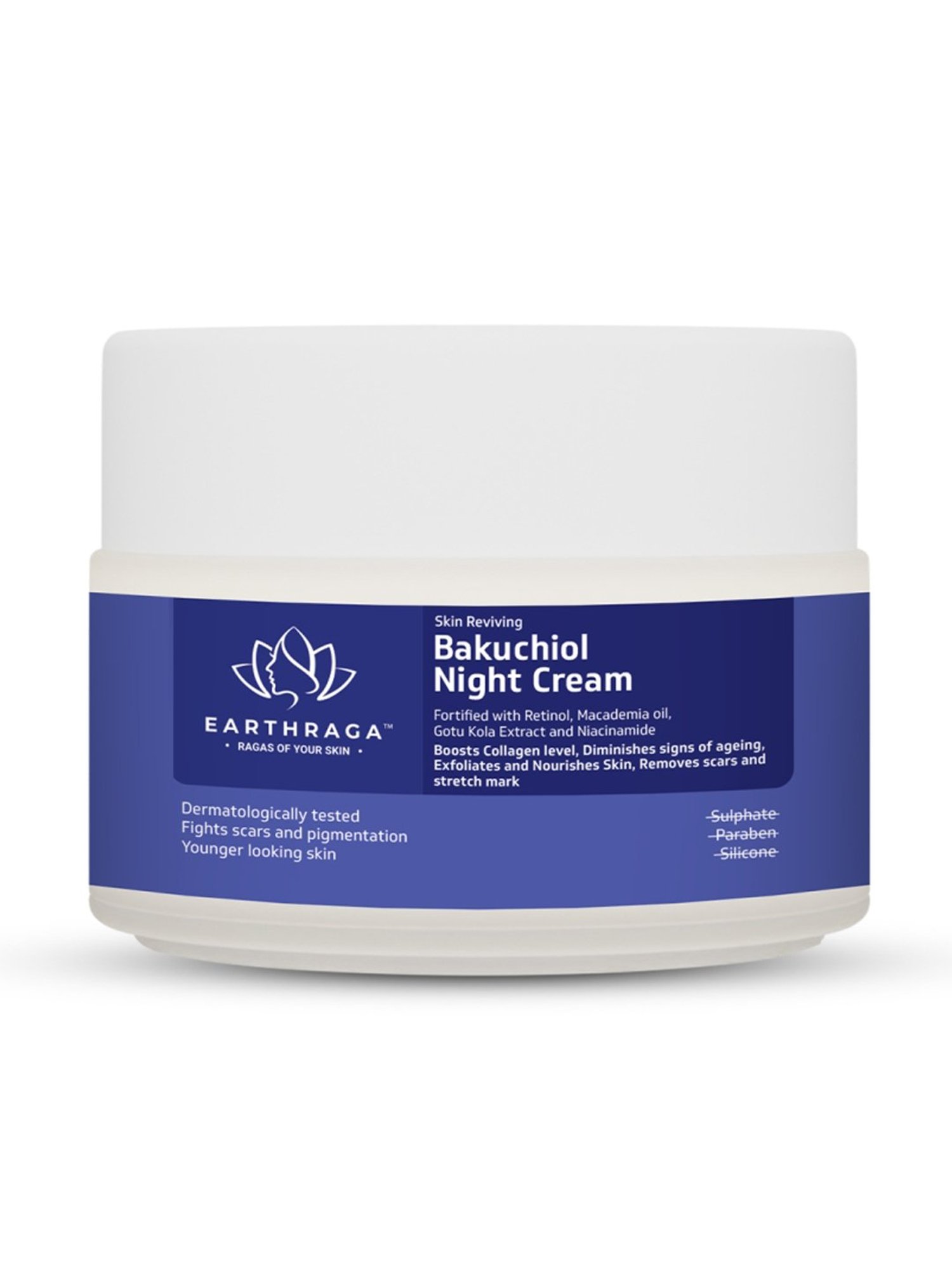 Earthraga Skin Reviving Bakuchiol Night Cream - 100 gm