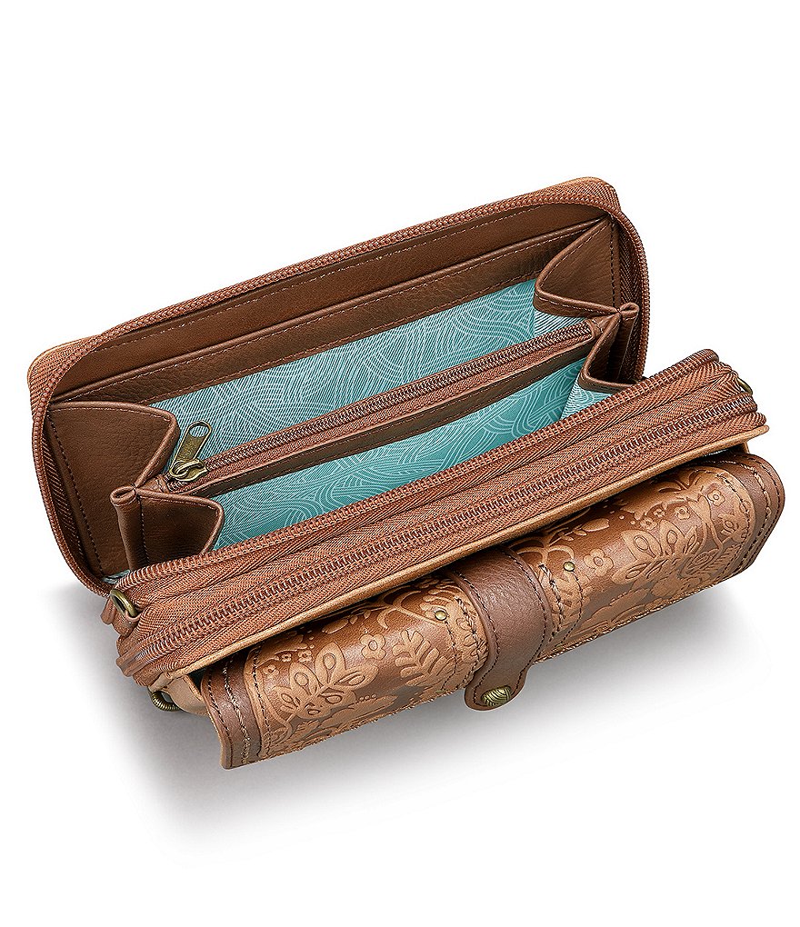 The Sak Collective Sequoia Extra Large Floral Embossed Smartphone Crossbody Bag