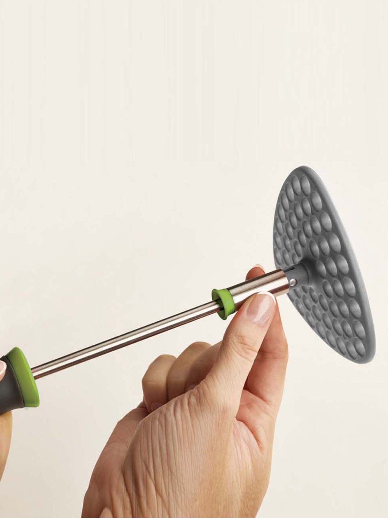 JOSEPH JOSEPH Grey Stainless Steel 10 cm Folding Masher - Set of 1