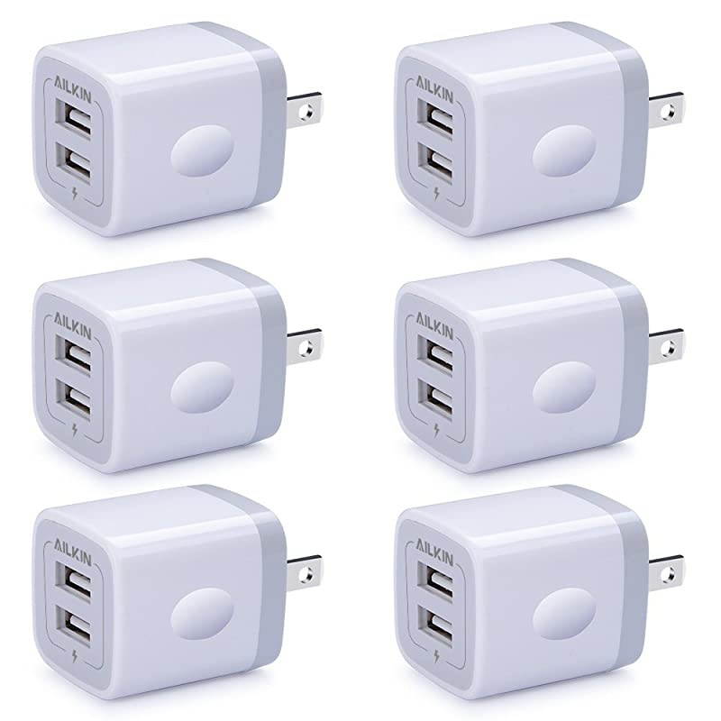 2 Port Charging Box  6Pack USB Charger Plug Block Fast Charging Brick Compatible with iPhone 77 PlusiPhone 66plus Samsung Galaxy S7S6 Sony Motorola HTC LG Android Tablets and More