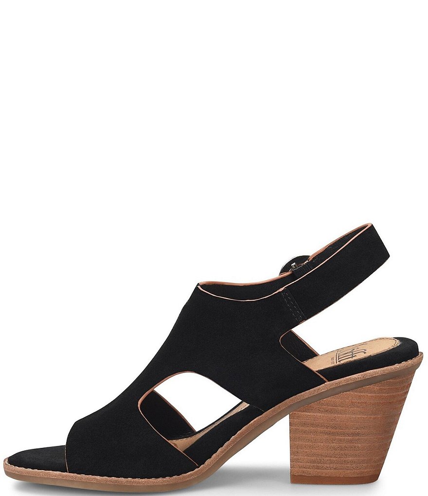 Sofft Maben Suede Slingback Block Heel Sandals