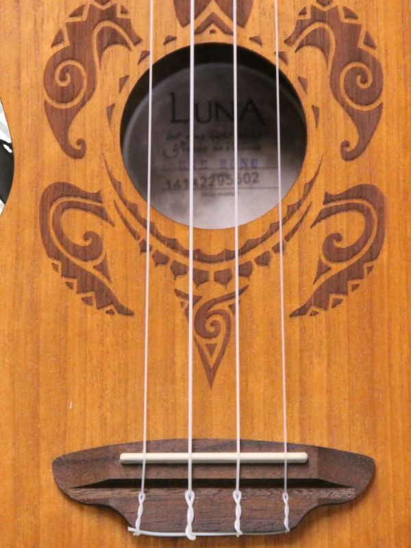 Luna Mahogany 21 Inch Soprano Ukulele, UKE HONU, Pitch Pipe, Gig Bag, TMS Polis