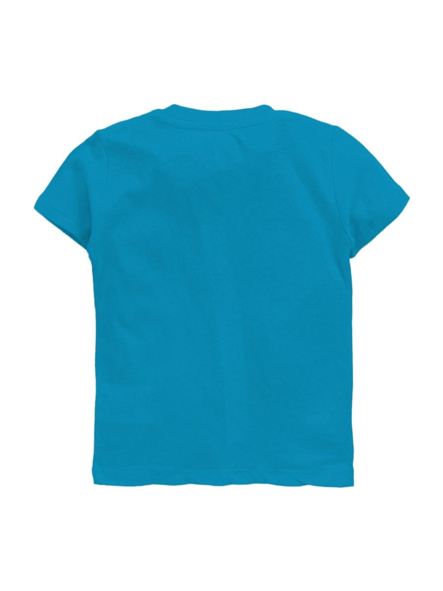 Zeezeezoo Kids Blue Cotton Printed T-Shirt