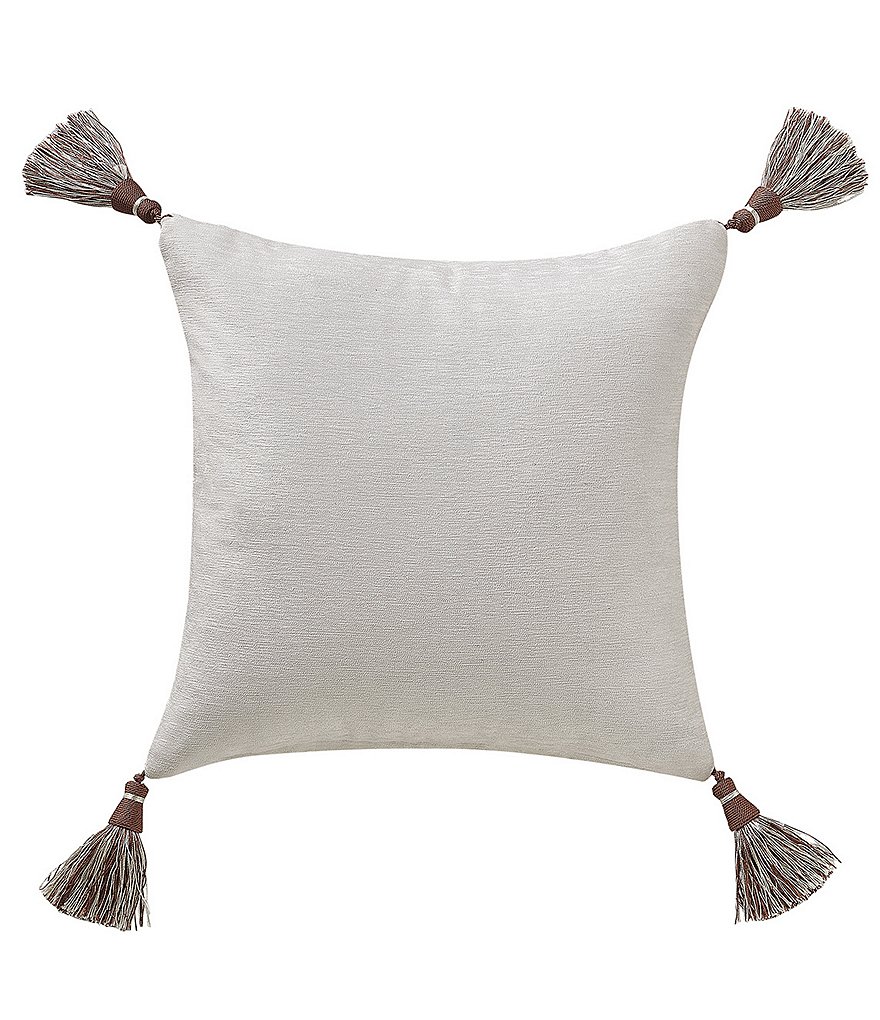 Rose Tree Vianos Jacquard Zebra Tassel Square Pillow