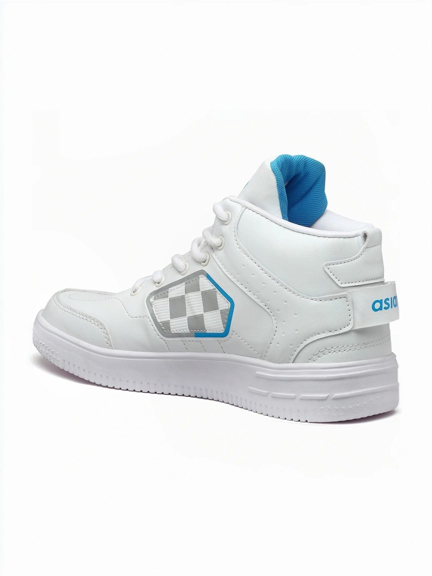 Asian Men's White Ankle High Sneakers