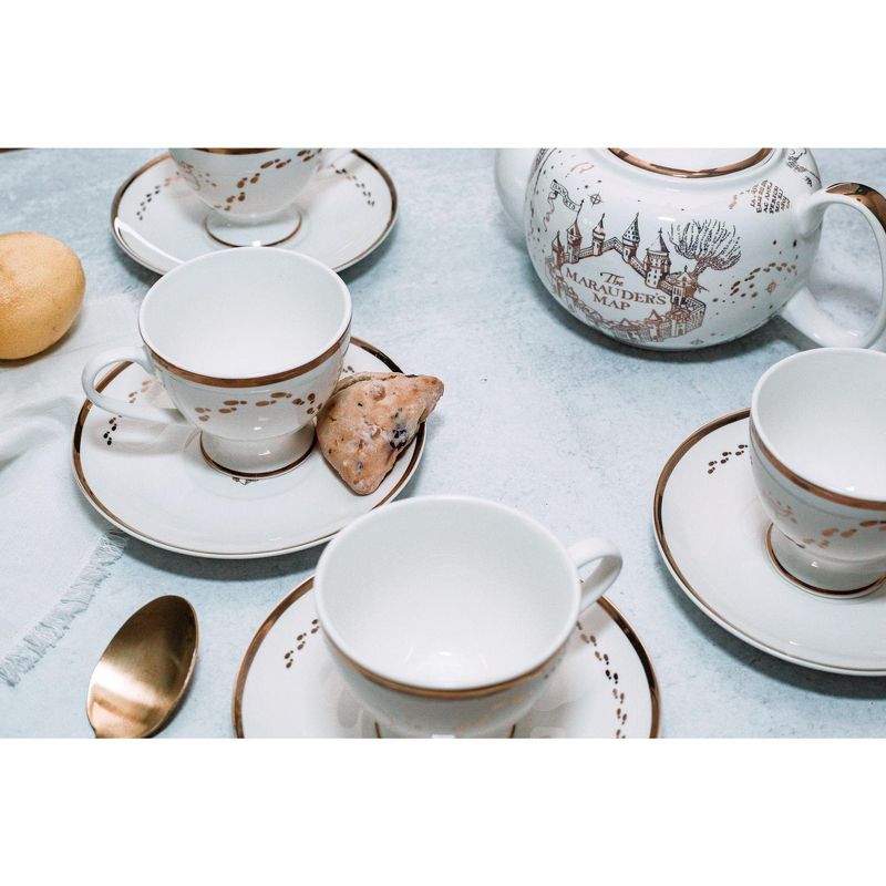 Robe Factory LLC Harry Potter Marauders Map 10-Piece Porcelain Tea Set