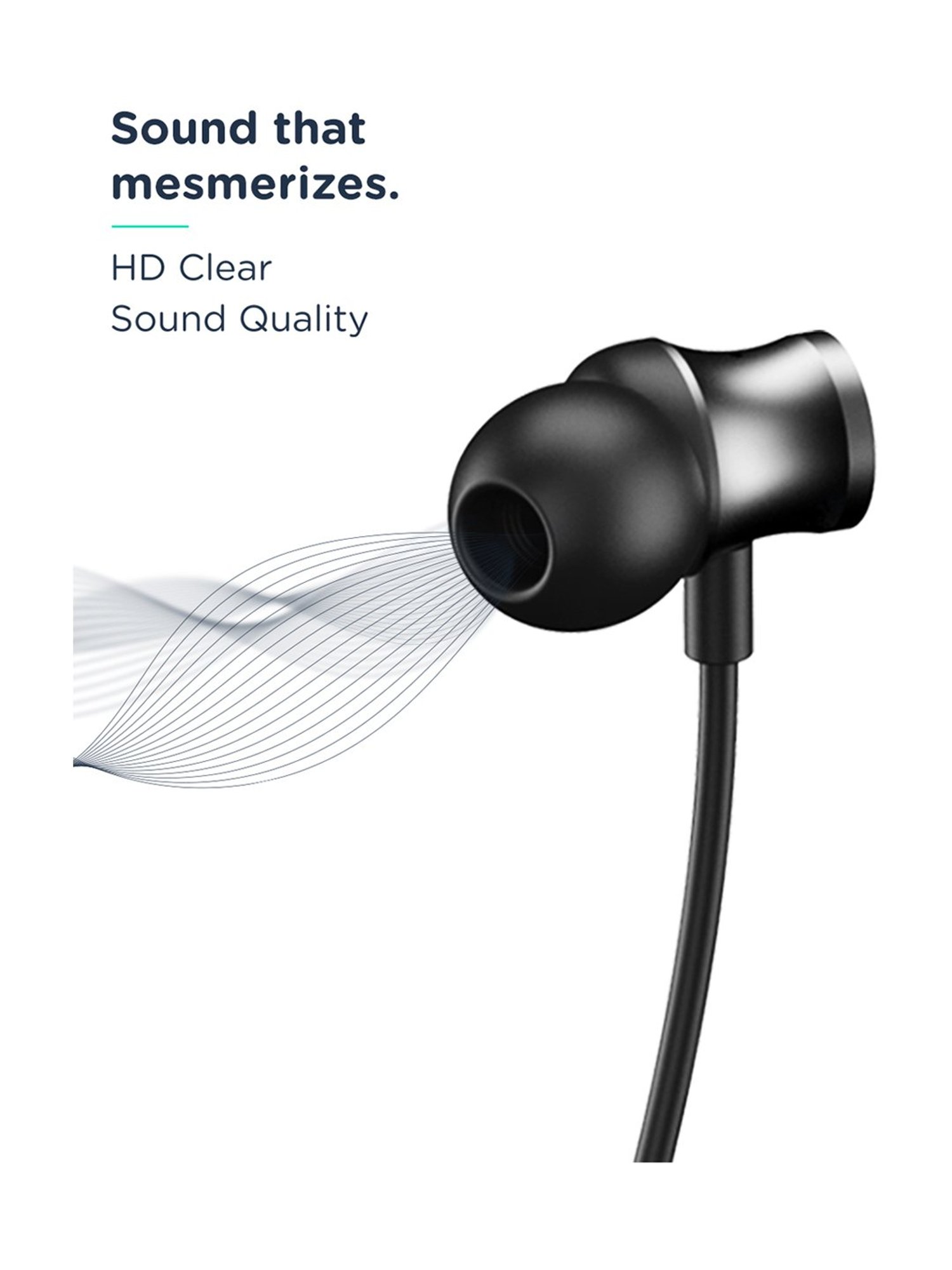 Pebble Flex Air Bluetooth Neckband with Playtime up to 10 Hrs (Navy Blue)