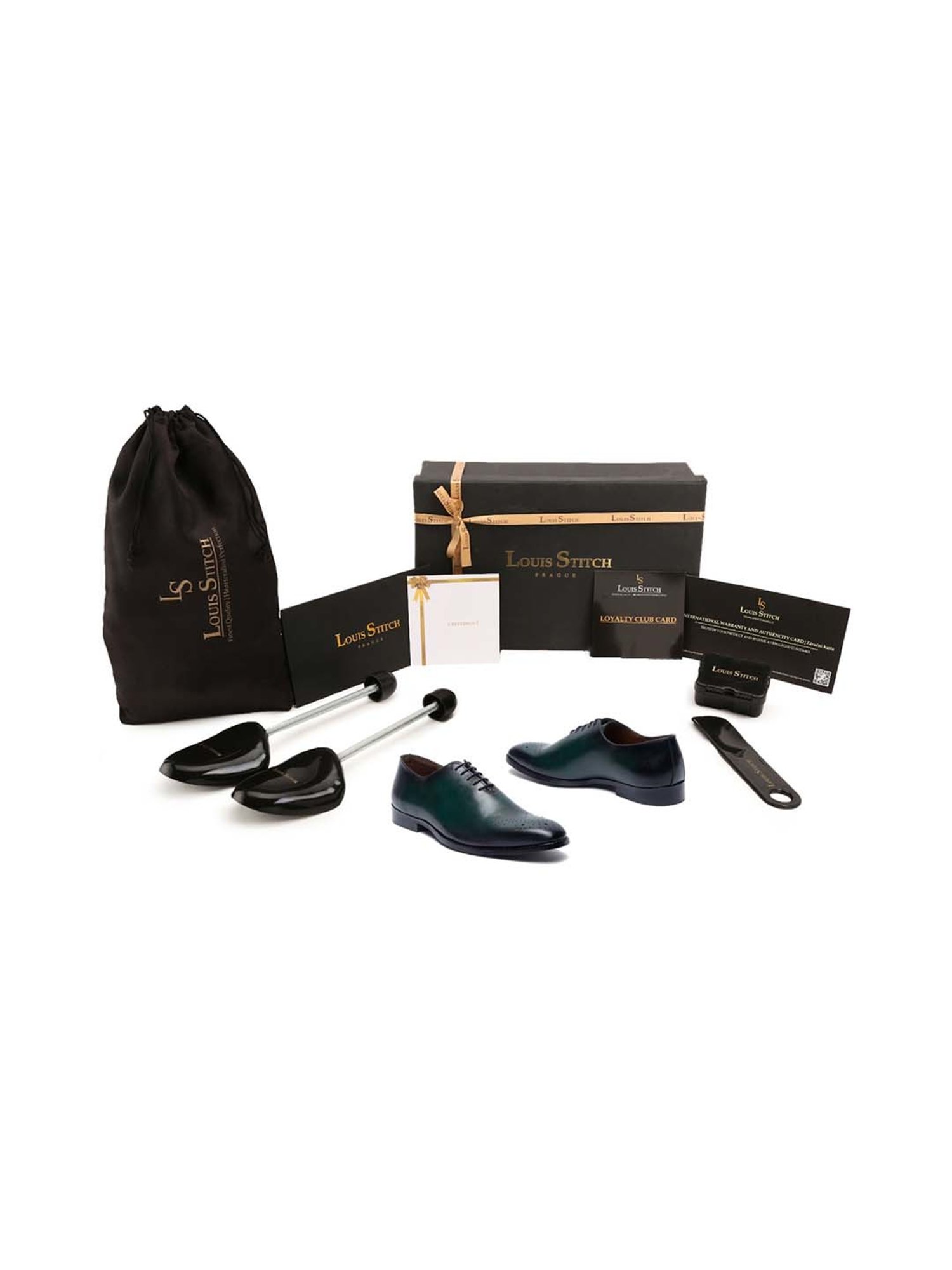 Louis Stitch Men's Forest Green Oxford Shoes