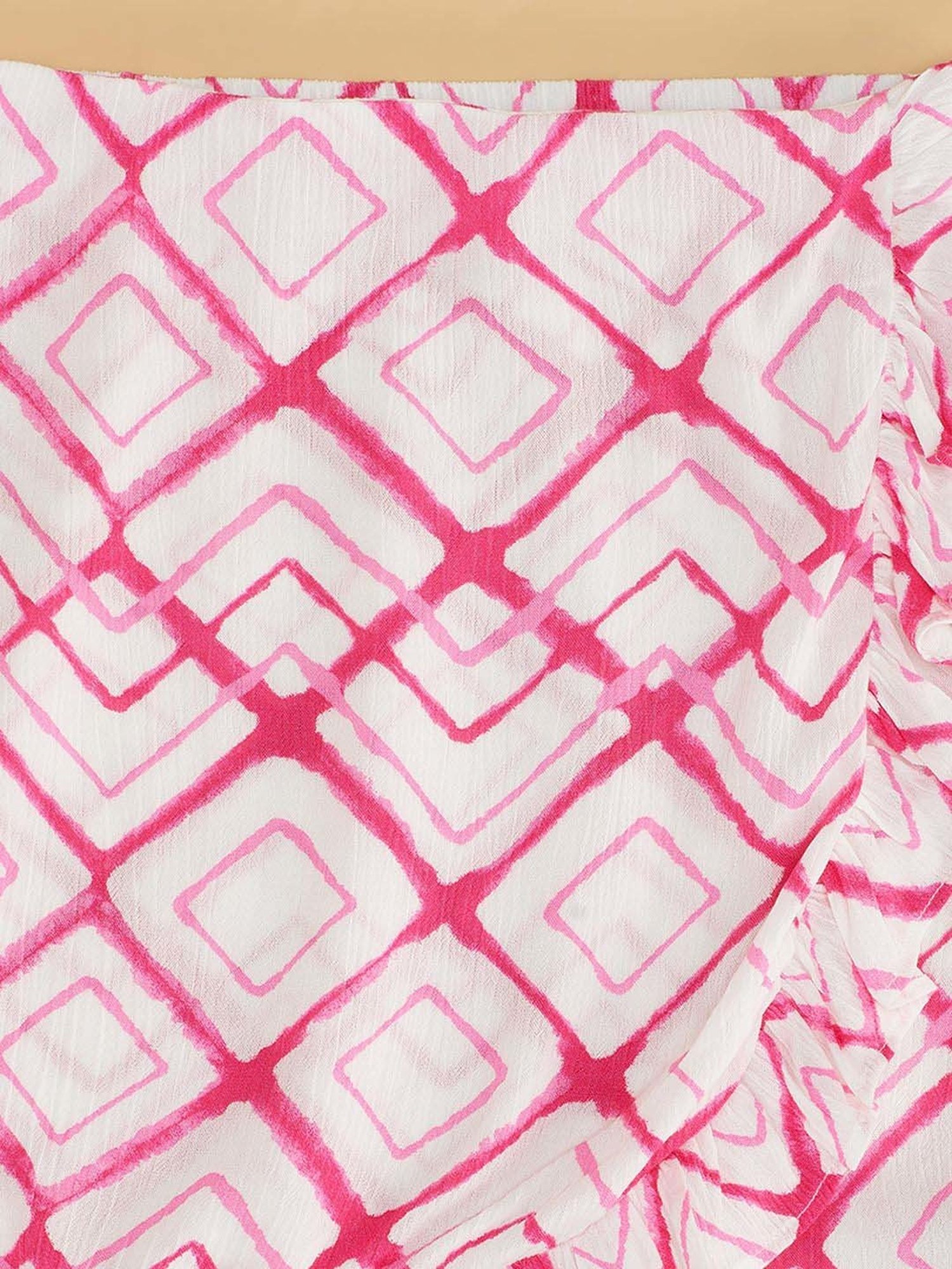 Pantaloons Junior Kids Bright White Comfort Fit Full Sleeves Skirt