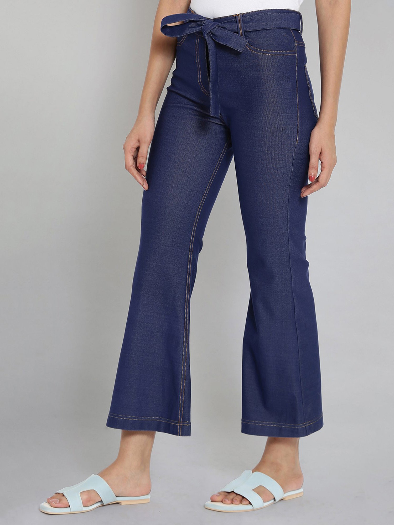 Elleven Navy Flat Front Trousers