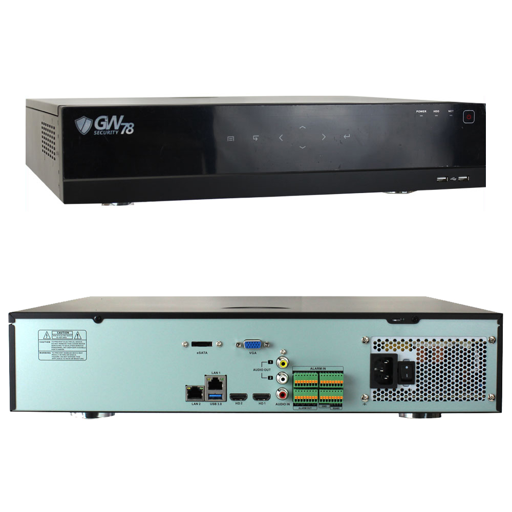 GW Security 8CH NVR 8MP H.265+ AI Face Recognition 4K IP PoE Surveillance Camera System with 4 4K 2.8-12mm Varifocal Zoom 2160p Outdoor Bullet Camera, 120ft IR Night Vision, 2TB Hard Drive