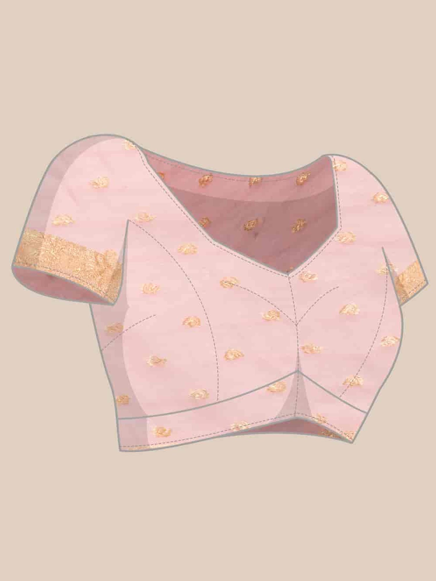 Silk Land Pink Cotton Woven Saree With Unstitched Blouse