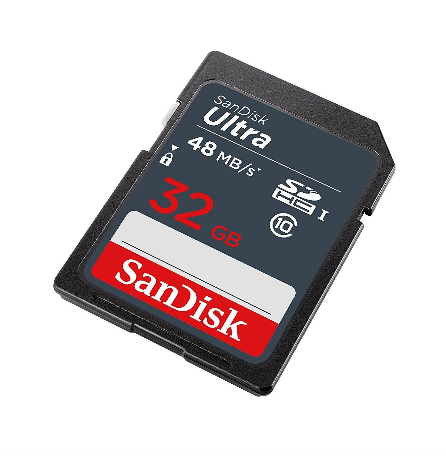 Sandisk 32GB SD Class 10 SDHC Flash 48MB/s Memory Card
