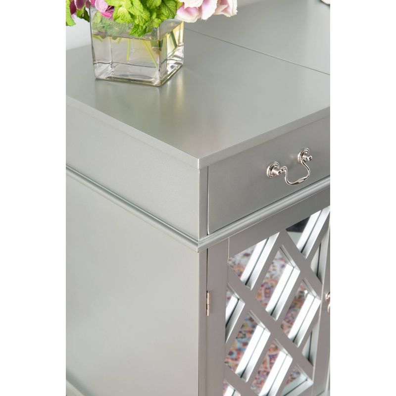 Silver Lattice Vanity Set - Linon