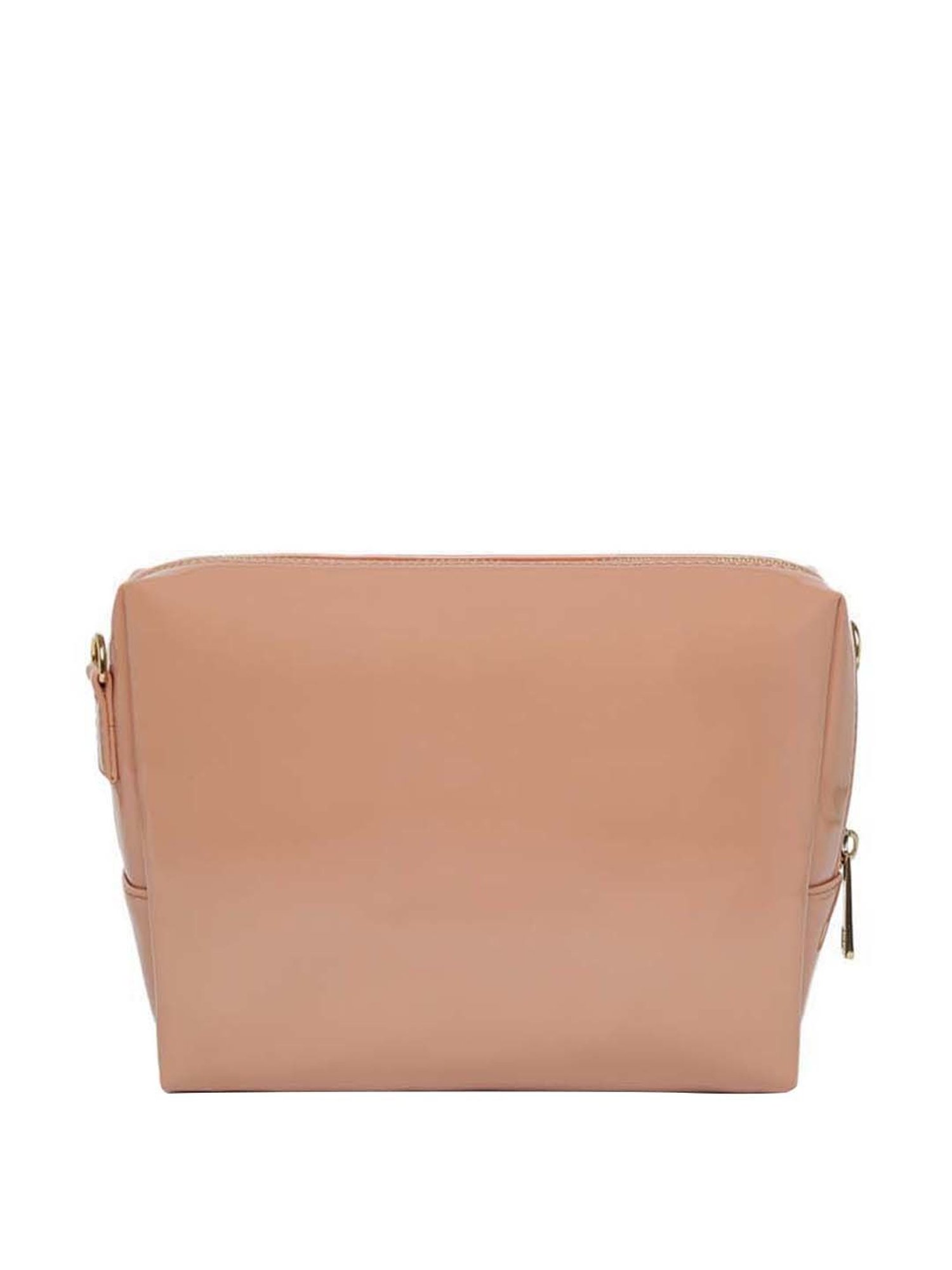 KLEIO Peach Solid Medium Sling Handbag