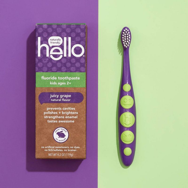 hello Kids' Juicy Grape Fluoride Toothpaste - 4pk