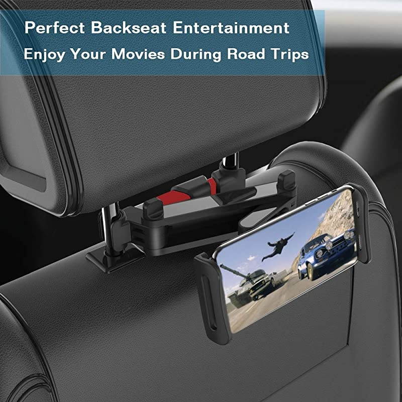 Headrest Mount Stretchable Backseat Seat MountTablet Headrest Holder Universal 360&deg; Rotating Adjustable for All 4106 cellphones Tablet iPad iPad Air iPad MiniSamsung Galaxy Red