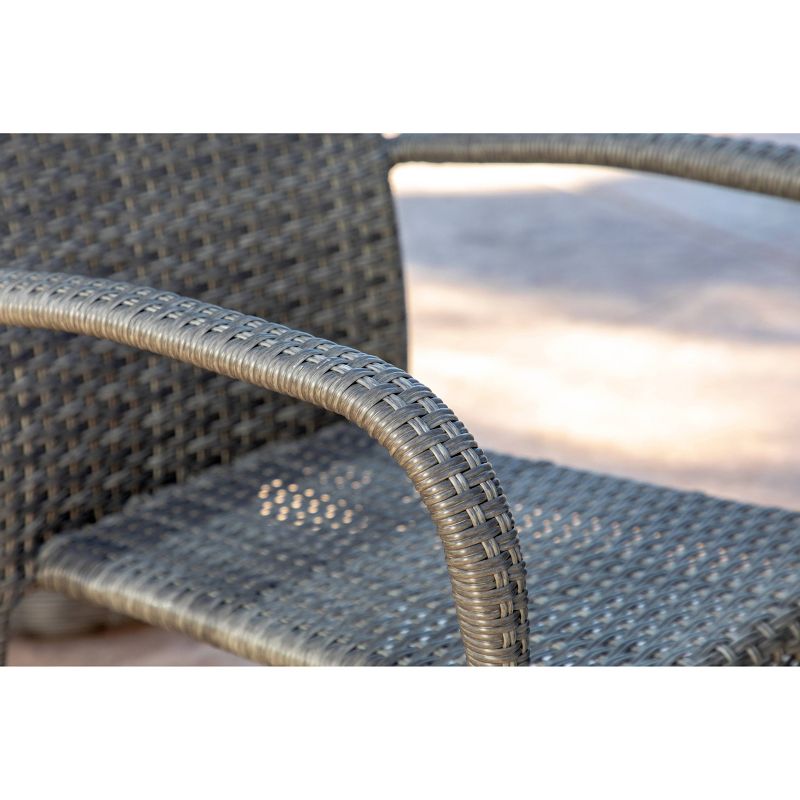 Ariana 5pc Outdoor Wicker Dining Set - Dark Gray - Coaster