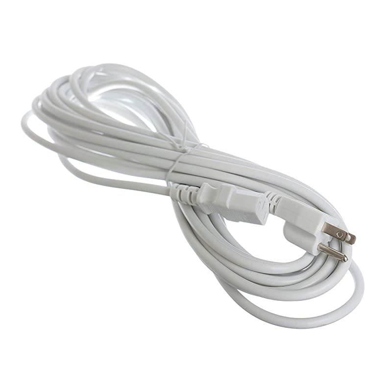 Power Cord 3 Prong 25 Feet White Premium Quality Copper Wire Core Computer Medical Server Desktop NEMA 515 to C13 IEC 320 UL Listed Power Cable