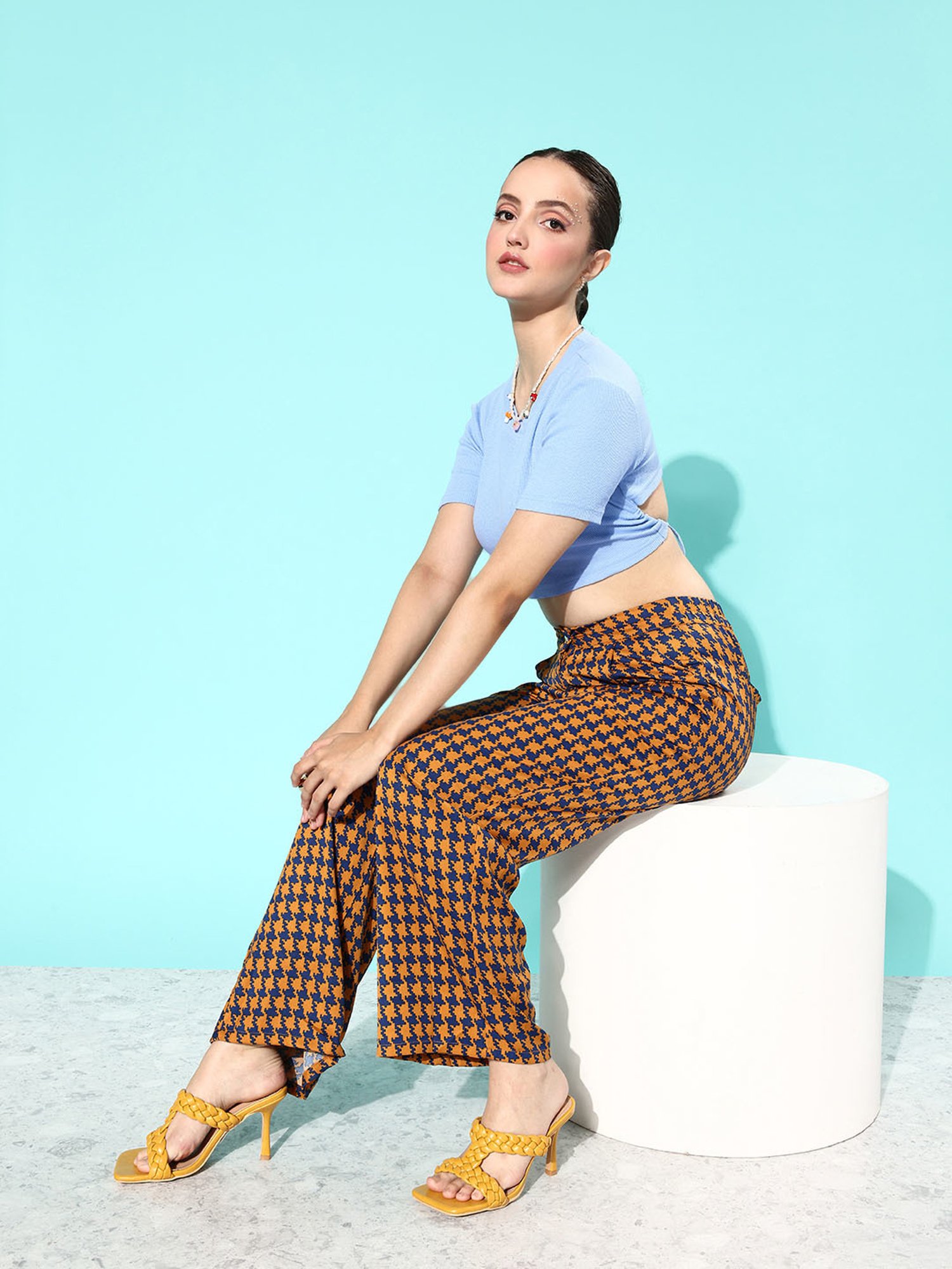 Anvi Be Yourself Blue Crop Top