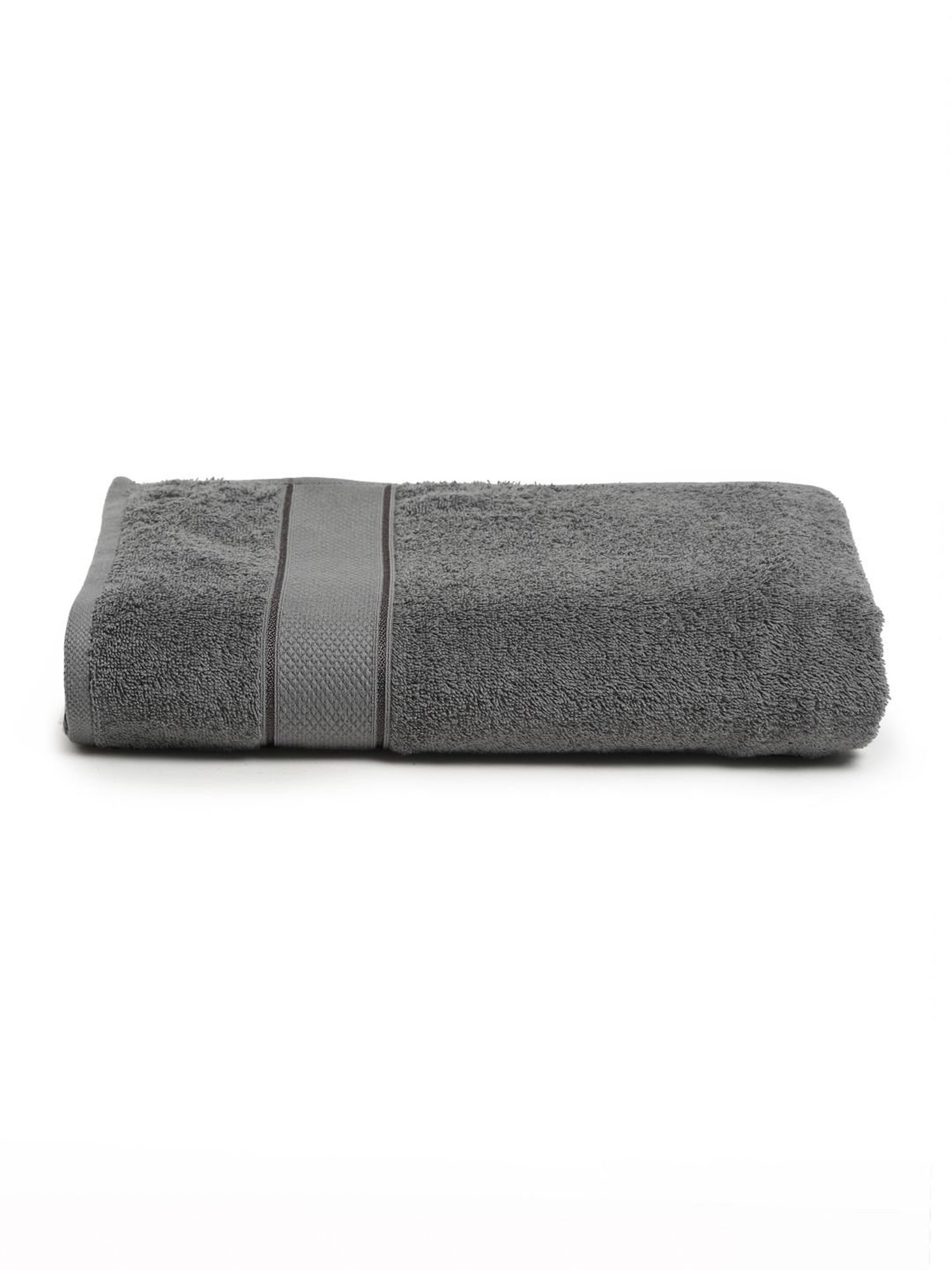 Creeva Grey 525 GSM Cotton Bath Towel