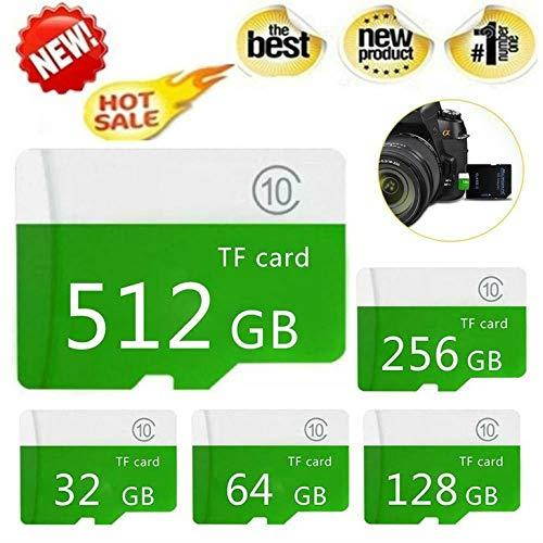 CremeBruluee Green Micro-SD Sd Tf Memory Card Class 10 Quality Particles Memory Card
