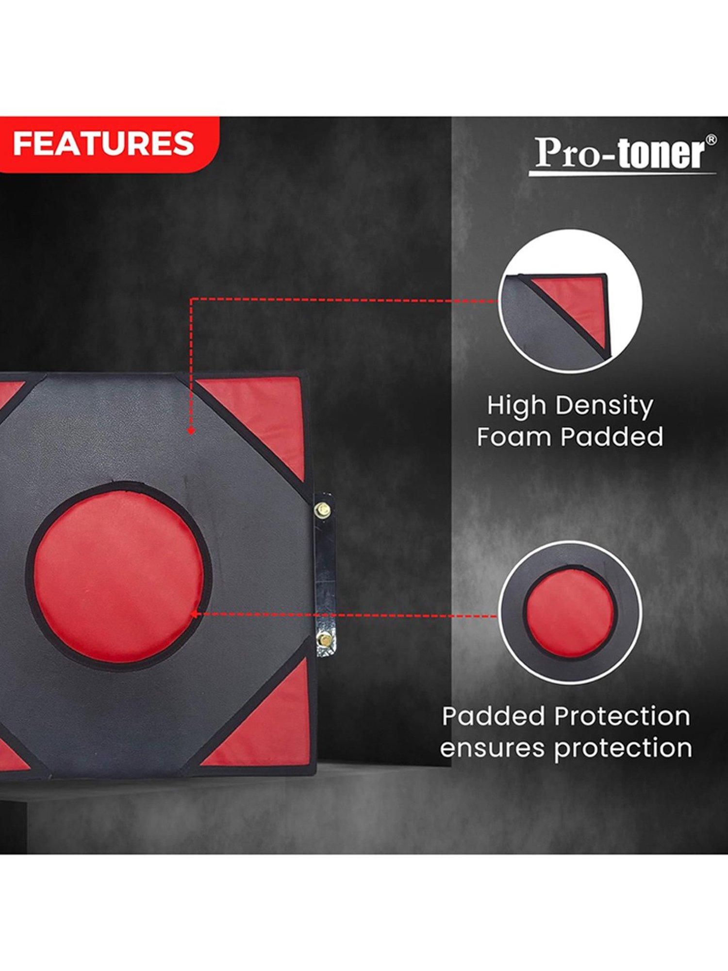 Protoner Wall Punching Bag (Black & Red)