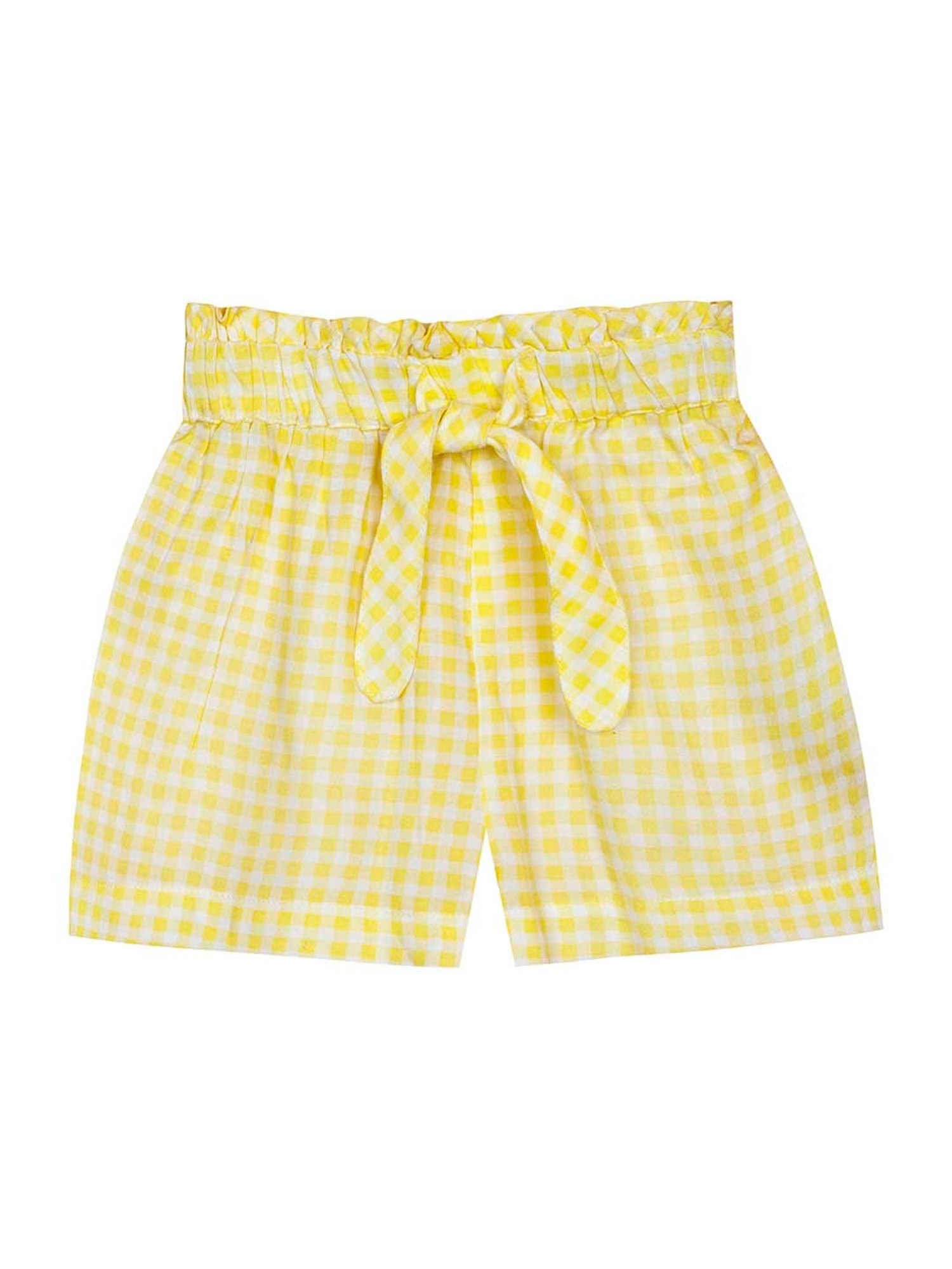 Budding Bees Kids White & Yellow Cotton Printed Top Set