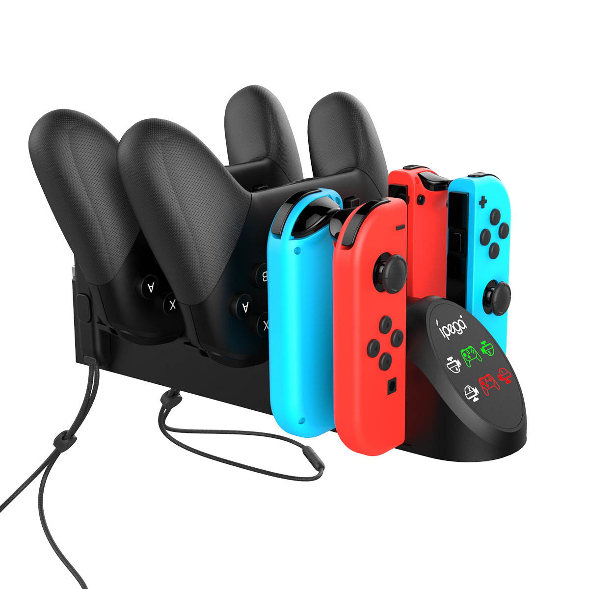 6-In-1 Seat Joycon Left and Right Joystick Charger for Switch Pro